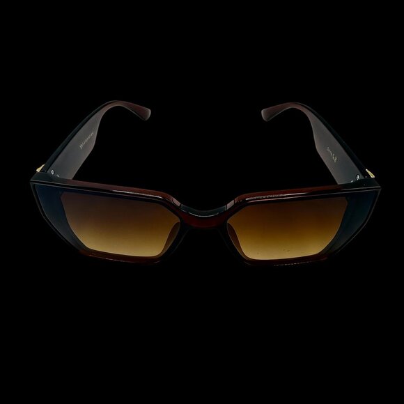 NEW MEDUSA Luxe Iconic Glam Trendy Designer Style Sunglasses Mohagany Gold - Picture 3 of 4